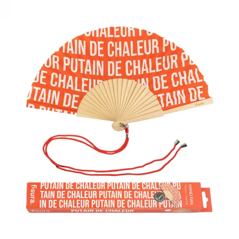 éventail message putain de chaleur summer été ventilateur bois decoration accessoires idée cadeau pas cher Aix en Provence