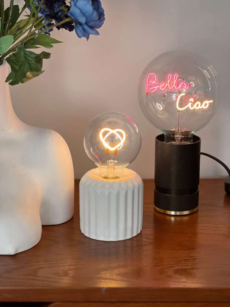 lampe a pile led coeur opjet deco